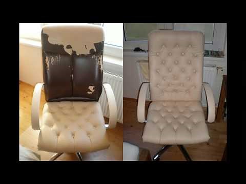 DIY office chair repair with reupholster