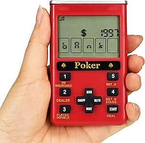 Amazon.com: KDSbnk Handheld 7-in-1 Casino Game - Experience The Thrill of Vegas Anywhere - Perfect for Adults (Red Plastic) : Toys & Games