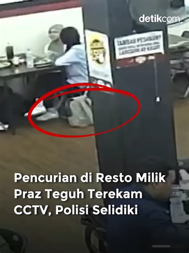 Pencurian terjadi di restoran milik komika Praz Teguh di Jalan Margonda Raya, Depok. Polisi menyelidiki kasus tersebut. Dilihat dari video melalui Instagram pribadi @praz_teguh, tampak pelaku menggeser tas berwarna cokelat yang diletakkan korban di bawah. Korban yang tengah berbincang tak sadar tasnya bergeser perlahan mengarah ke pelaku di belakangnya. Kemudian pelaku keluar resto sembari berpura-pura menelepon dari dalam resto. Tak lama, pelaku pun kembali masuk dan keluar membawa tas ransel m
