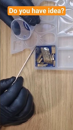 🪵💛 Epoxy Resin with Wood & Gold | Rectangular Mold DIY Project