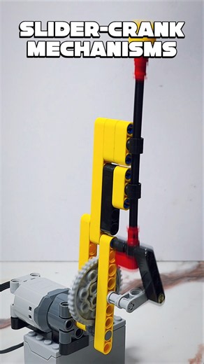 Slider-Crank Mechanism | Rotary Motion to Linear Motion #lego #legotechnic #mechanical #gears