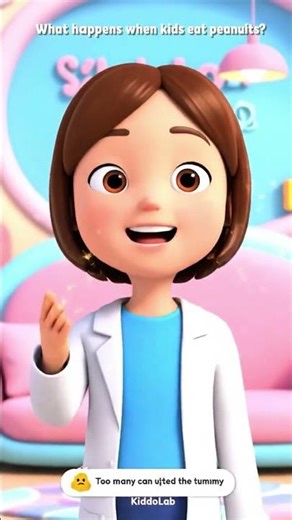 “What Happens When Kids Eat Peanuts? | KiddoLab 3D Educational Animation”