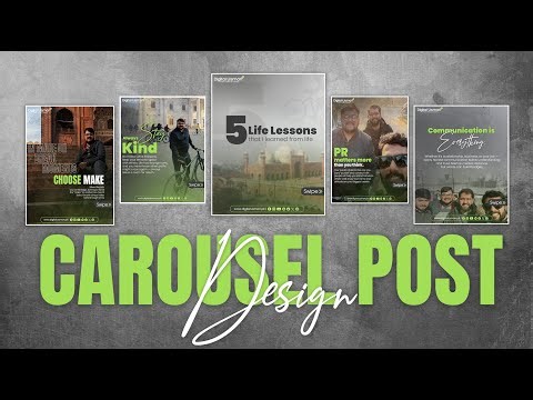 Carousel Post Design in Photoshop | Live Client Work | Cycling Theme