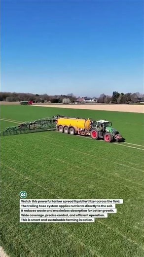 Liquid Fertilizer Tanker Spreading Fast! #farming #tractor #agriculture