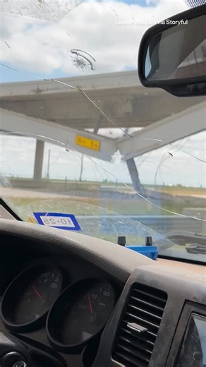 156K views · 499 reactions | Two brothers watched part of a Texas overpass collapse just as they were driving underneath it. The Texas Department of Public Safety says the arm of a crane hit the overpass at FM 928. The tractor-trailer driver suffered minor injuries. | Fox 9 | Facebook
