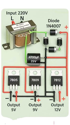 220v to 12v converter #youtuber #viral #electroniccircuit #powerelectronics #election #experiment