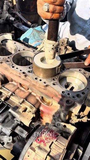 Smooth Engine Assembly: Installing Pistons Like a Pro! 🛠️ #shortsfeed #mechanic #automotivetools