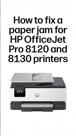 How to fix a paper jam | HP OfficeJet Pro 8120, 8130 #shorts