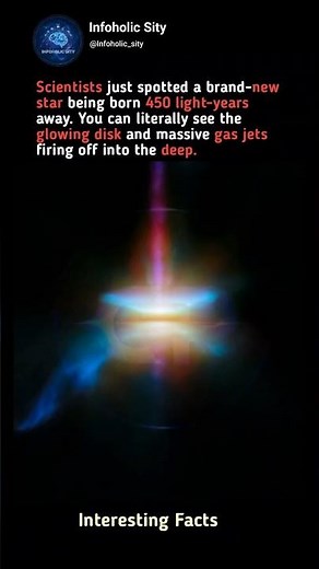 Scientists Capture Rare Glimpse of a Star Being Born 450 Light-Years Away! 🌟🔭.