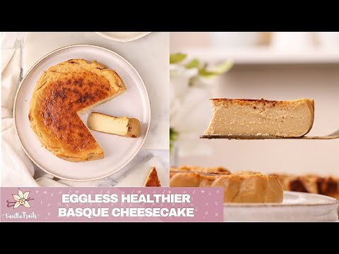 Eggless Basque Cheesecake with Jaggery | Easy recipe, No Cream Cheese, No Refined Sugar