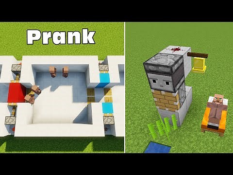 3+ Best Trolling to Prank Villagers with Redstone Build in Minecraft