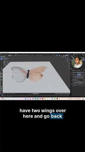 Modeling Symmetrical Butterfly Wings in Blender #animation #blendergameengine #tutorial