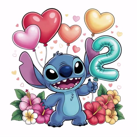 Stitch Birthday Girl PNG Clipart Bundle for Kids Party - Etsy
