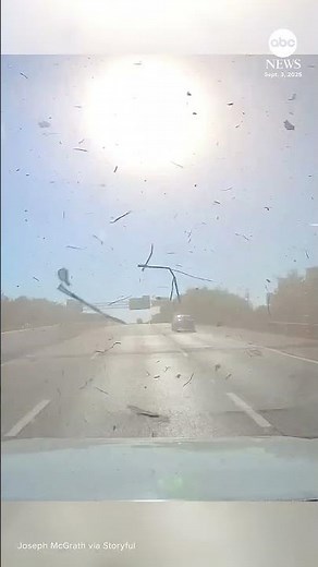 Car goes flying over several lanes of traffic on Long Island highway