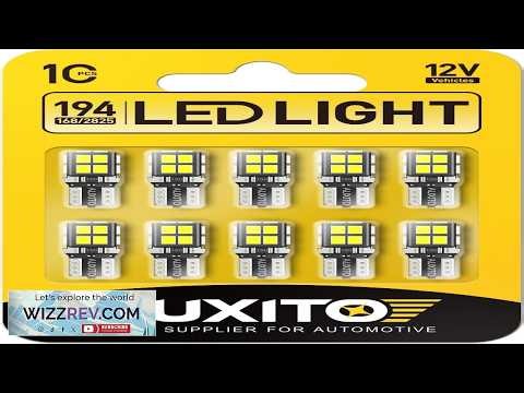 AUXITO 194 LED Bulb 6000K White 168 2825 W5W T10 Wedge 14 SMD