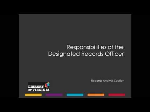 Responsibilities of a Designated Records Officer