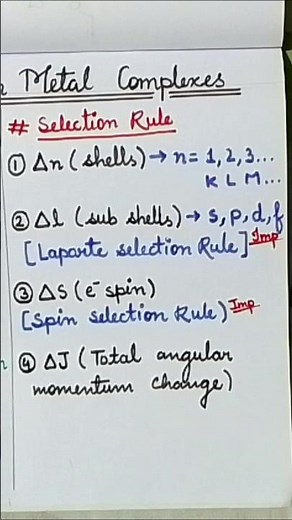 Selection Rules for Electronic Spectra