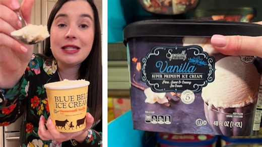 Aldi's vanilla ice cream vs. Blue Bell taste test