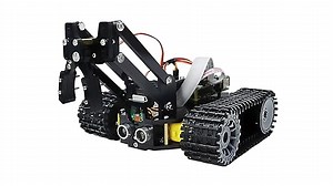 FREENOVE Tank Robot Kit for Raspberry Pi 5 4 B 3 B+ Zero 2 W, Crawler Chassis, Grab Objects, Ball Tracing, Line Tracking, Obstacle Avoidance, App Control, Camera, Servo (Raspberry Pi NOT Included)