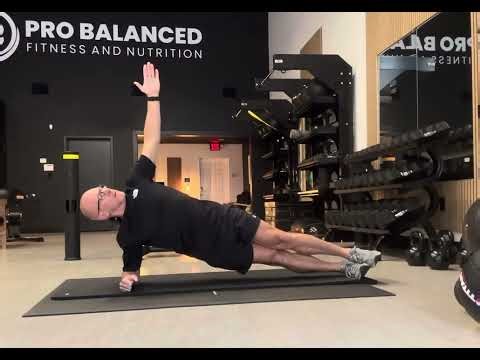 Side plank “thread the needle”
