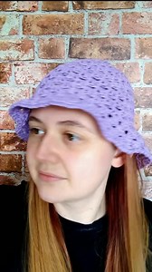 Handmade Crochet Bucket Hat: Purple Cotton Blend, Adult Size - Etsy UK