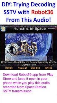 DIY: Trying Decoding SSTV with Robot36 From This Audio
