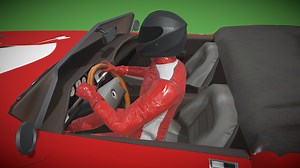 Animated Red Sports Car with Driver Loop - Download Free 3D model by LasquetiSpice