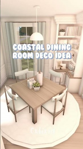 bloxburg coastal dining room deco build idea #shorts #bloxburg #bloxburgbuild #roblox #bloxburghouse