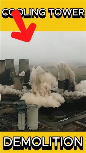 Four Massive Cooling Towers Collapse in Seconds