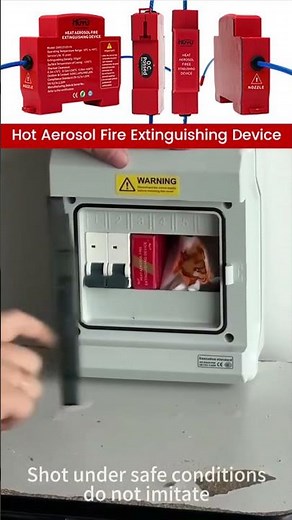 HUYU Hot Aerosol Fire Suppression Test: Instant Extinction in 6-Way Distribution Box