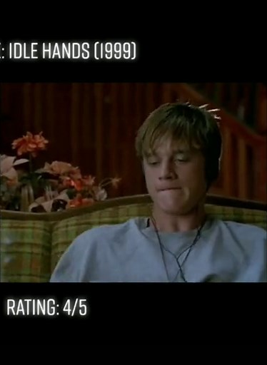 Movie: Idle Hands (1999) Rating: 4/5 #horror #movieratings #movietrailer #fyp #viral #comedy #Vudu #devonsawa #sethgreen #jessicaalba #possesion #fypage