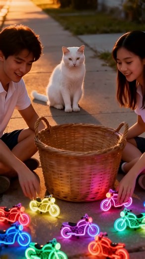 Cute Cat Riding a Toy Motorcycle with LED Lights #cat #cutecat #TLDH22