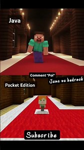 Java vs bedrock poi poi poi #fleetarmy #minecraft