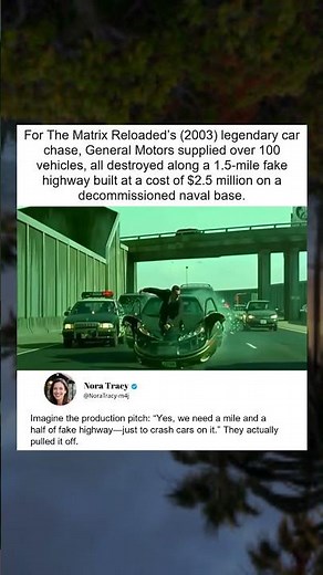 Matrix Reloaded: 100 GM Cars Wrecked in Chase