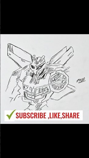 How to Draw Transformers Bumblebee Easily | Time-Lapse Tutorial #Bumblebee #drawingtutorial