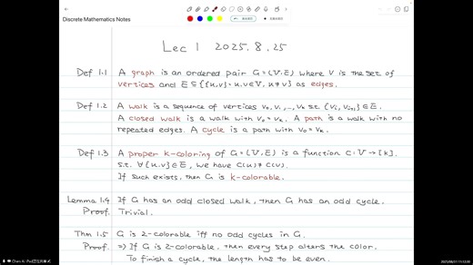 MATH 7001 Discrete Mathematics - 1 Graph and Hypergraph