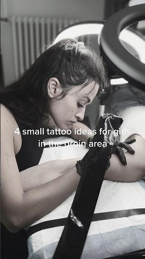 Small and cute groin tattoo ideas for girls. #finelinetattoo #tattooideas #minitattoo #girltattoo