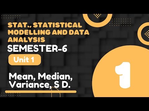 Mean,Variance, S D.| IPU | B.Tech | 6th Sem | Unit-I | Part-1 |