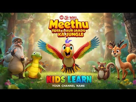 “Meethu Tota Aur Jaadu Ka Jungle | 3D Cartoon Story for Kids | Kids Learn”