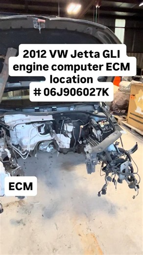 2012 VW Jetta GLI engine computer ECM control module part number 06J906027K location on car