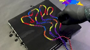 8.1K views · 141 reactions | Acrylic Painting Fluid Art Bead Pull!! | Wigglz' Art | Facebook