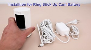 ALERTCAM 25ft Weatherproof Power Cable for Stick Up Cam Battery/Plug-in (3rd Gen), Reliable Charging Cable with Barrel Plug for Continuous Security Power, White