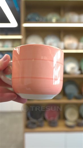 Hand-painted cups and bowls, cups with saucers