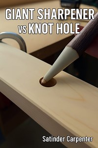 11K views · 166 reactions | Filling a Knot Hole Using a Giant Pencil Sharpener! Woodworking pro tips 漢 . . . #wood #woodworking #woodworkingtips #woodworkingtools #woodwork #carpentry #woodworkingcommunity #carpenter #woodenfurniture #woodworker #carpentrywork #carpentryskills #satindercarpenter | Satinder Carpenter | Facebook