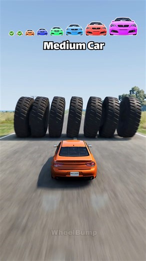 WheelBump | Big vs Small Cars – Giant Tire Crash Test! #beamngdrive | Instagram