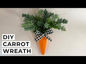 DIY Carrot Wreath Door Hanger That's Perfect For Spring & Easter