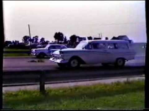 factory supercharged 1957 Ford Y-Block drag race.
