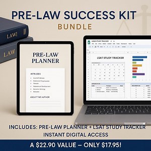 Pre-law Planner & LSAT Study Tracker: Law School Application Kit (digital Download) - Etsy UK