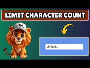 How to Limit Number of Characters in Textbox using HTML and CSS