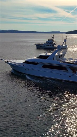 Super Yacht Race from Friday Harbor – San Juan Islands 🛥️🌊 The morning mist lifted just in time for an unforgettable race as two super yachts powered out of Friday Harbor, their wakes slicing through the calm blue waters of the San Juan Islands. Captured in stunning 4K by DJI Mini 4, the view reveals the elegance and strength of these magnificent vessels gliding past Brown Island toward open sea. Every second of this footage celebrates speed, craftsmanship, and the pure thrill of life on the w